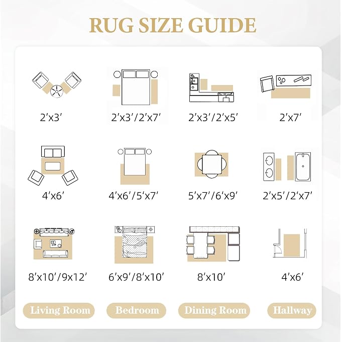 Area Rug Living Room Rugs 8x10 - Large Soft Boho Geometric Rug, Non-Slip Foldable Washable Rugs Non Shedding Morden Indoor Floor Carpet for Living Bedroom Office Dining Room (Moroccan Beige, 8'x10')