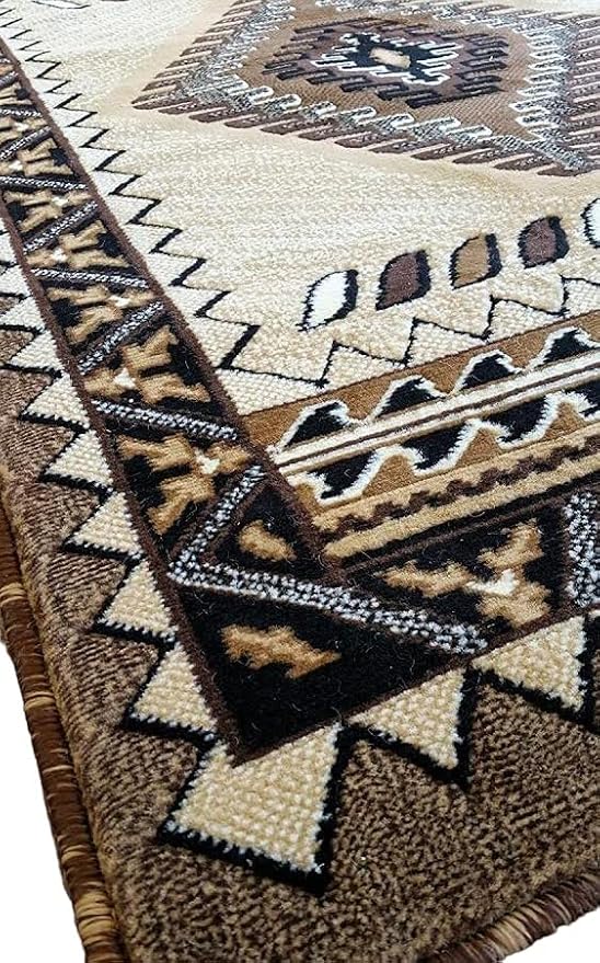 YHSF South West Native American Area Tribal Rug - Berber, 2' x 3'4" | Easy-Clean, Soft & Durable Tribal Rug for Living Room, Bedroom, Kitchen & More - Stain-Proof Runner for Home Decor