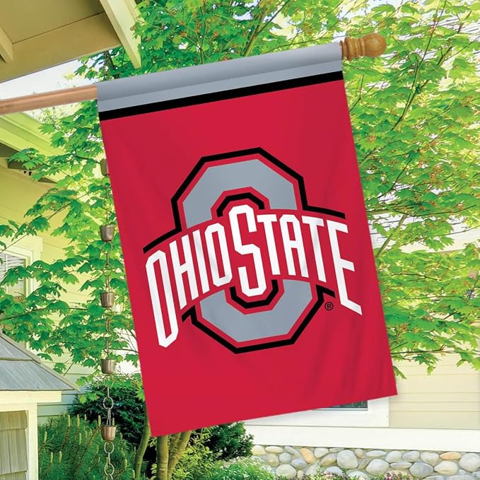 Briarwood Lane House Flag 40x28 For Outdoor Ohio State Buckeyes NCAA Licensed House Flag