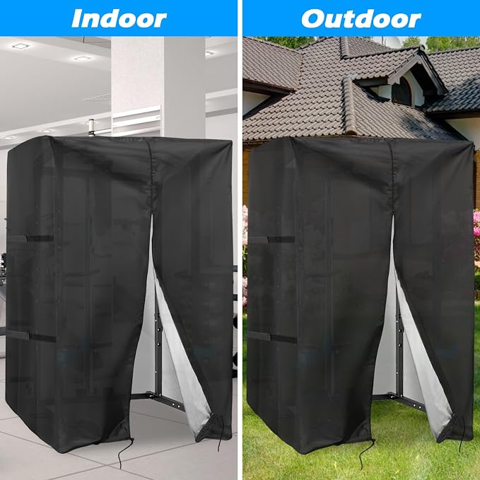 Squat Rack Cover, Waterproof Outdoor Gym Equipment Covers with Zipper for Squat Rack/Weight Lifting Rack/Home Gym Workout Equipment