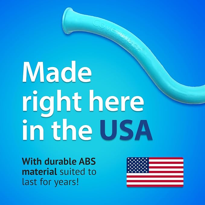 Pool Cover Pump Attachment - USA-Made & Patented Pool Cover Pump Hose Alternative w/ 25ft. Range - Easy-To-Install & Use Year-Round - Replaces Traditional Hoses (Light Blue)