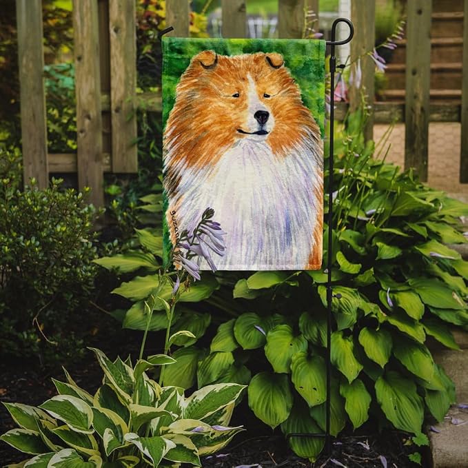 Caroline's Treasures SS1003GF Sheltie Garden Flag Mailbox Flag Decorative Yard Flag Banner Outside Patio Artwork Yard Flower Beds, Garden Size, Multicolor