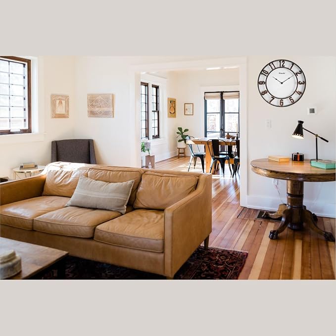 16" Bronze Roman Numeral Wall Clock, Silent | Indoor/Outdoor, Waterproof, Battery Operated, Brush Finish