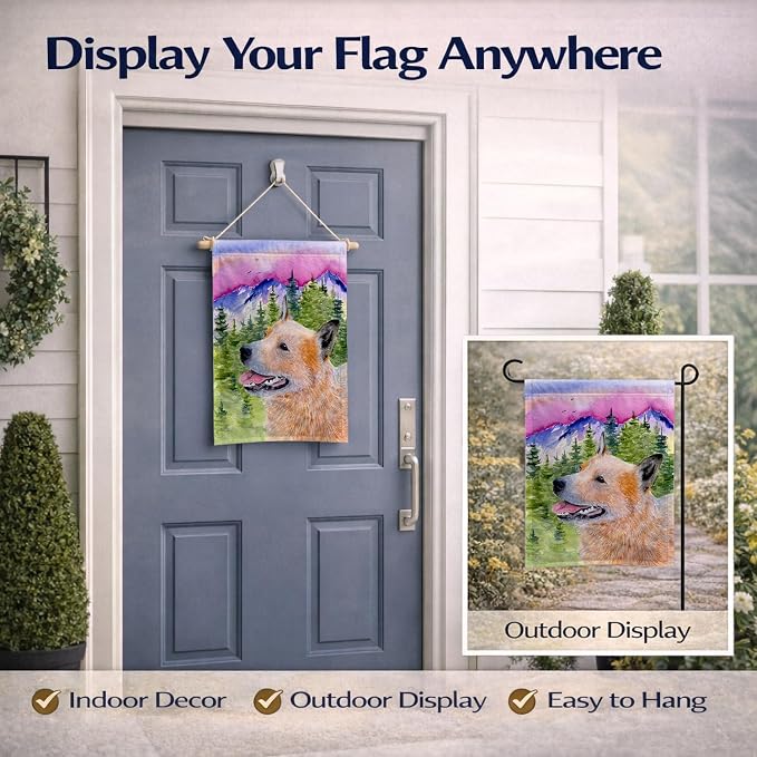 Caroline's Treasures SS8335GF Australian Cattle Dog Garden Flag Mailbox Flag Decorative Yard Flag Banner Outside Patio Artwork Yard Flower Beds, Garden Size, Multicolor