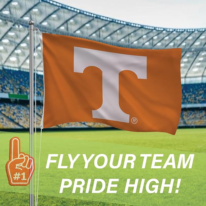 NCAA University of Tennessee Flag with Grommets, 3'x5' Tennessee Volunteers Outdoor College Flags & Banners for Garden Patio Indoor Wall Décor