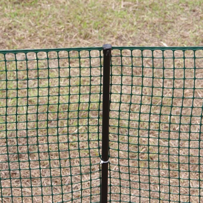 Heavy-Duty Plastic Mesh Netting, Green, 35.4 x 197 in (90cm x 5m), 25mm Grid, Recycled Plastic, Cut-to-Size, Multi-Purpose for Gardening & Fencing