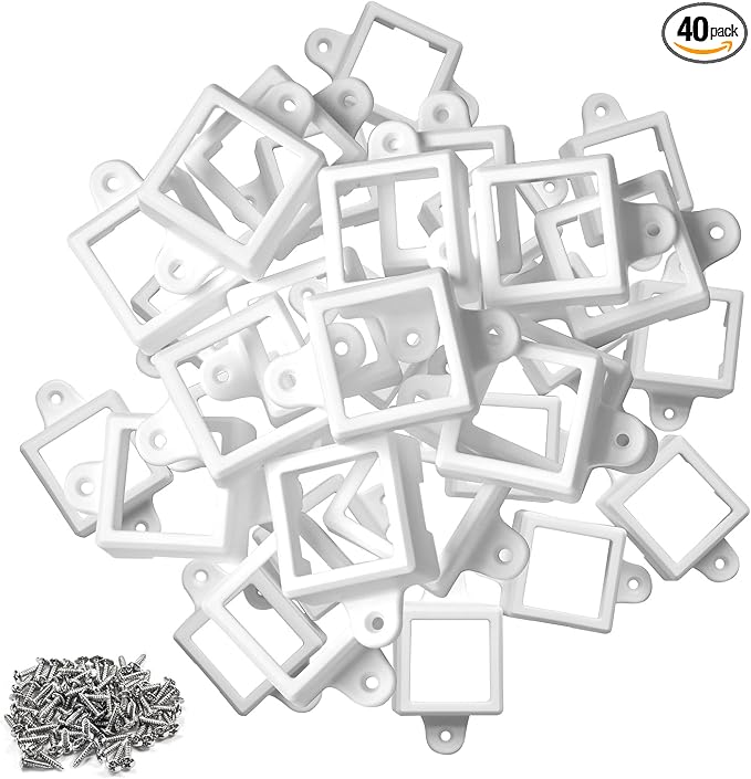 40 Light Clips for Govee Permanent Outdoor Lights Compatible with H705 H805 Non-pro Version Outdoor Light Mounting Bracket Clips & Screws (White)