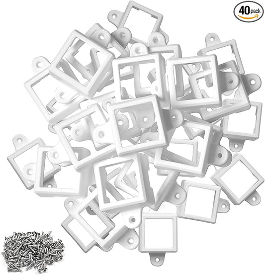40 Light Clips for Govee Permanent Outdoor Lights Compatible with H705 H805 Non-pro Version Outdoor Light Mounting Bracket Clips & Screws (White)