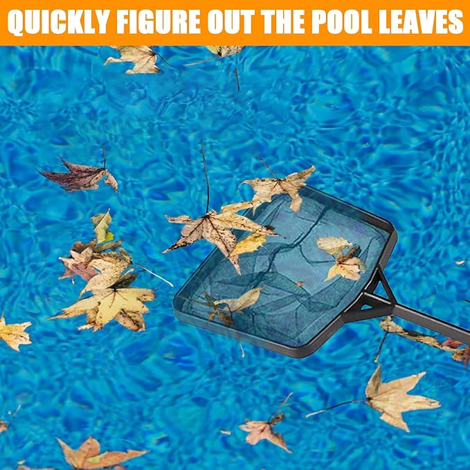Swimming Pool Leaf Skimmer Net, Fine Mesh Leaf Rake for Efficient Debris Removal, Ideal for Swimming Pools, Hot Tubs, and Ponds Heavy Duty, Professional Grade Cleaning Tool (multicolor3)