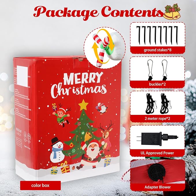 MUMTOP Christmas Inflatable Outdoor Decoration - 10FT Inflatable Santa and Penguin on Animated Helicopter with Rotating Propeller and Merry Christmas Banner Blow Up Inflatables for Garden Yard Decor