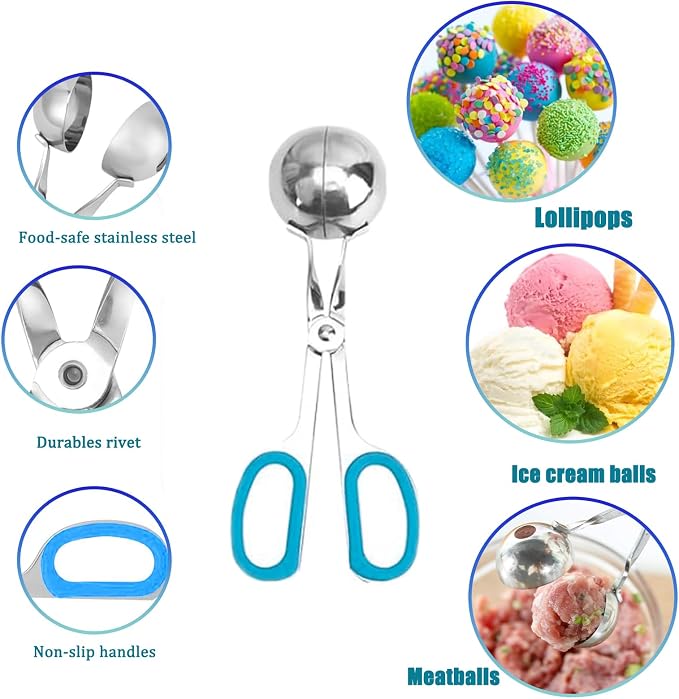 606Pcs Cake Pop Kit,Silicone Lollipop Molds Including Lollipop Sticks,Measuring Cup,Treat Bags,Twist Ties,Decorating Pen,Meat Baller with Handles,Round Mold,Lollipop, Candy,Display Stand Holder(Blue)