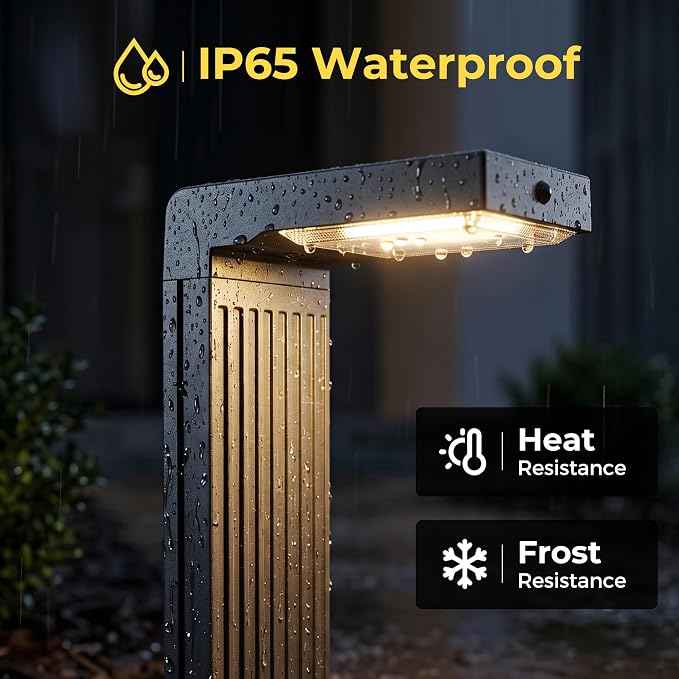 COXSENI Solar Lights Outdoor Pathway, 4Pack Motion Sensor Solar Pathway Lights, 3 Working Modes & 2 Colors Adjustable, IP65 Waterproof Outdoor Landscape Lighting for Garden Yard Driveway Walkway Lawn