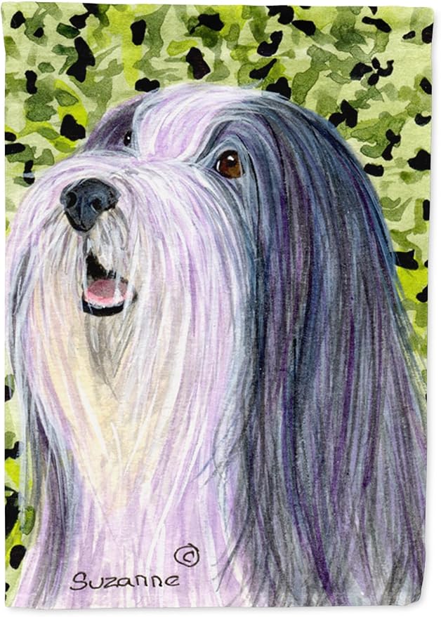 Caroline's Treasures SS8808GF Bearded Collie Garden Flag Mailbox Flag Decorative Yard Flag Banner Outside Patio Artwork Yard Flower Beds, Garden Size, Multicolor