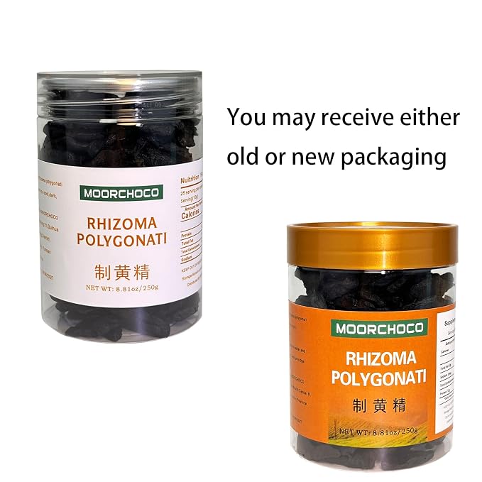 Rhizoma Polygonati - Pure Natural Chinese Herbal Medicine-黄精 8.81oz/250g 制黄精 九蒸九晒 熟黄精茶Used for making soup-Brewing tea- (Huang Jing)