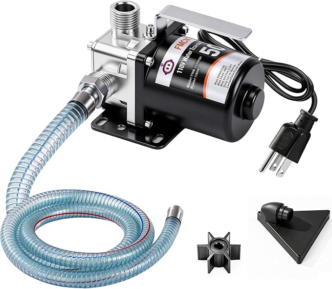 FMCNMech Portable Water Transfer Pump, 110V Electric Utility Pump with 500 GPH High Flow, for Pool Drain, Basement Water Removal, Garden, Rain Barrel (Water pump without switch)