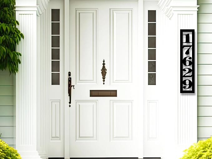Vertical House Numbers For Outside Modern Custom Metal Address Numbers For House Personalized Address Signs For Houses Numbers For House Address Outside Address Plaques House Signs For Outside
