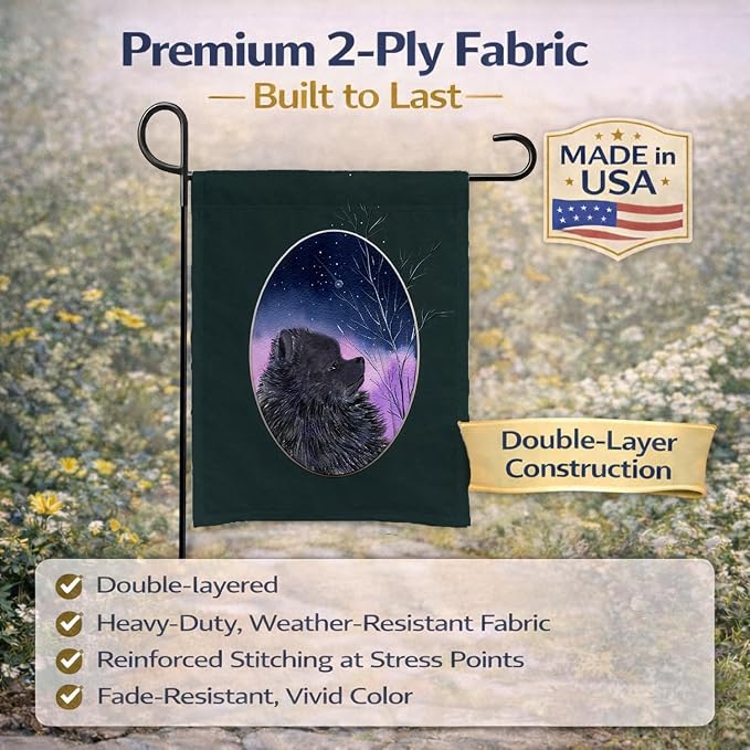 Caroline's Treasures SS8076GF Pomeranian Garden Flag Mailbox Flag Decorative Yard Flag Banner Outside Patio Artwork Yard Flower Beds, Garden Size, Multicolor