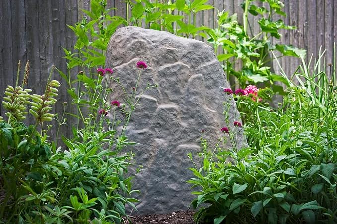 EMSCO Landscape Rock Cover – Natural Rock – Extra Large – Decorative Artificial Rock for Concealing Utility Fixtures, Pipes, Valves & Landscape Equipment | Natural Rock, Extra Large Size, Decorative Landscape Rock Cover, Covers Well Pumps, Sprinkler Va...