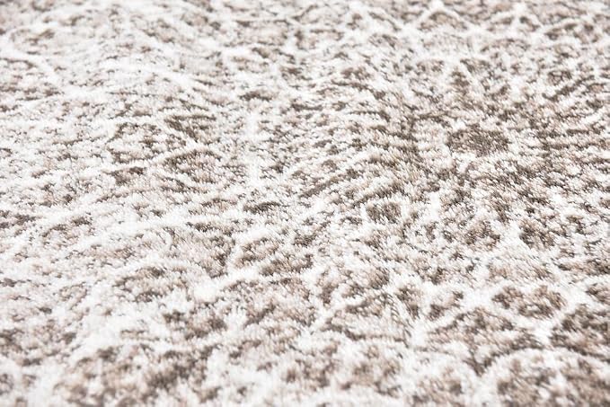 Unique Loom Sofia Collection Area Rug - Grace (2' x 9' 10" Runner, Brown/ Ivory)