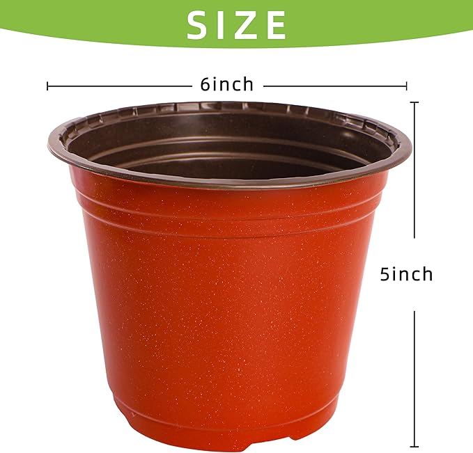 LWWTBS Plant Nursery Pot/Pots 200 Pcs 6" Plastic Plants Pots Flower Pots Seed Starting Pots for Plants Indoor Outdoor Seeding pots (with 200 Plant Labels)