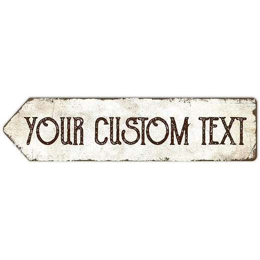 Rustic Custom Sign, Personalized Metal Signs, Gift for Him Men Dad, Man Cave, Indoor and Outdoor Use 3x12 Inches, ACM Left, Fade Resistant, Made in USA by Sigo Signs
