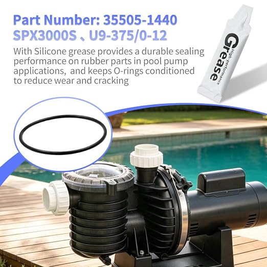 35505-1440 Trap Cover O-Ring for Pentair Sta-Rite Hayward Strainer | Fits WhisperFloXF Dura-Glas II Pool Pumps Pool Spa Filter Pump SPX3100D R172201 SPX3000D, Replace SPX3000S U9-375 O-12