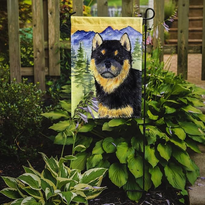 Caroline's Treasures SS8274GF Shiba Inu Garden Flag Mailbox Flag Decorative Yard Flag Banner Outside Patio Artwork Yard Flower Beds, Garden Size, Multicolor