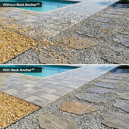 Dominator Rock Anchor 1 Gallon - Rock Glue for Landscaping Gravel & Stone, Ready to Spray, Locks in River Rock, Pea Gravel & Decorative Rock, Prevents Scattering & Washouts, Water-Based