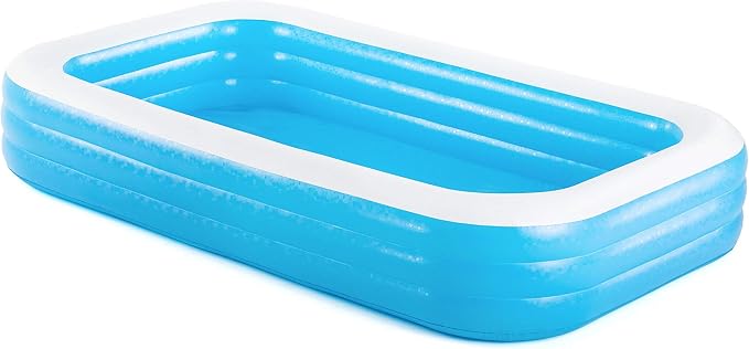 Bestway H2OGO! Blue Rectangular Inflatable Family Pool (10' x 6' x 22")