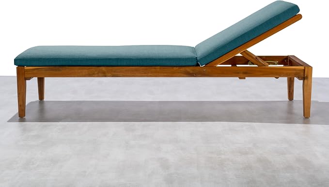 Sunbrella® Fabric 1-Piece Outdoor Chaise Cushion, 23" W x 75" L, Cast Breeze