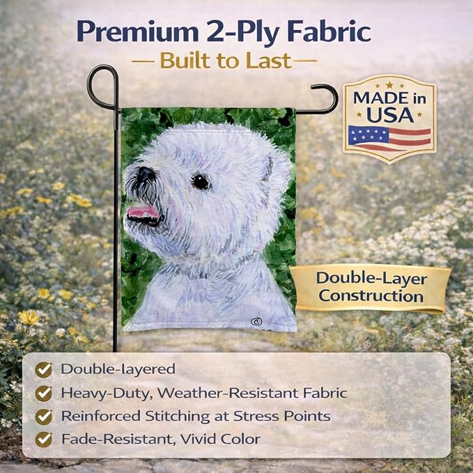Caroline's Treasures SS8802GF Westie Garden Flag Mailbox Flag Decorative Yard Flag Banner Outside Patio Artwork Yard Flower Beds, Garden Size, Multicolor