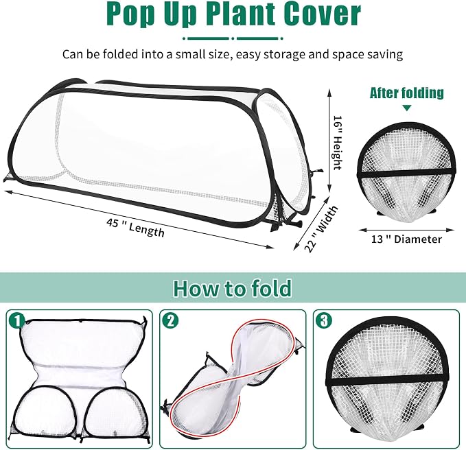ANGAR Garden Covers for Raised Beds, Garden Row Plants Cover Accelerator, Freeze Protection Greenhouse Cover for Raised Garden Beds Protecting Seedlings Fruits Vegetable Rows