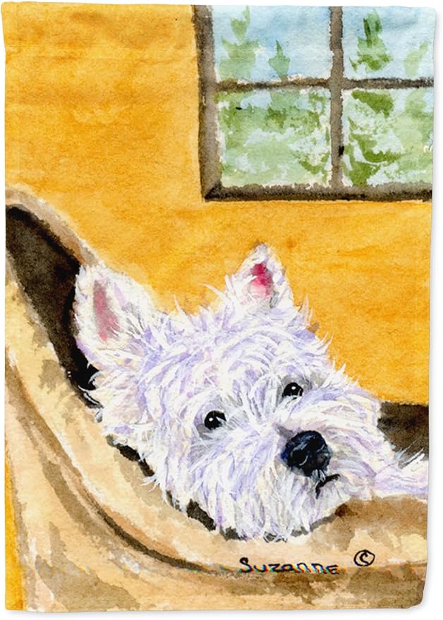 Caroline's Treasures SS8785GF Westie Garden Flag Mailbox Flag Decorative Yard Flag Banner Outside Patio Artwork Yard Flower Beds, Garden Size, Multicolor