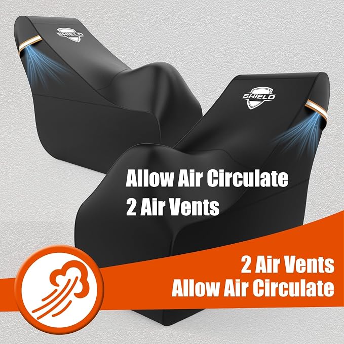 IC ICLOVER Snow Blower Cover, Universal fit Two Stage Snow Thrower Cover, Heavy Duty 600D Polyester Fabric Waterproof, Sun UV Dust Snow Proof, with Drawstring & Windproof Buckles, Outdoor Protection