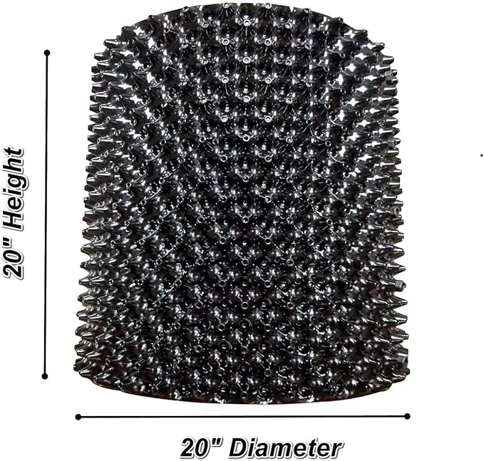 RooTrimmer Air Pruning Containers, 25 Gallon Air Pots for Big Tree, 100 Liter 20" X 20" D/H Special Packing Interlocked Large Air Root Pruning Planters Outdoor, Black, 5 Packs