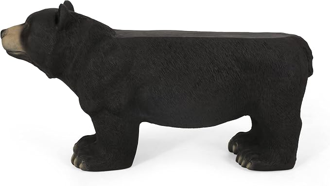 Christopher Knight Home Collinston Outdoor Bench, Matte Black + Black