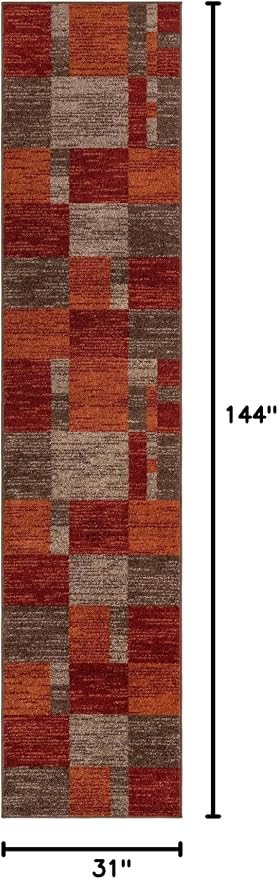 Unique Loom Autumn Collection Area Rug - Providence (2' 7" x 12' Runner, Multi/ Beige)