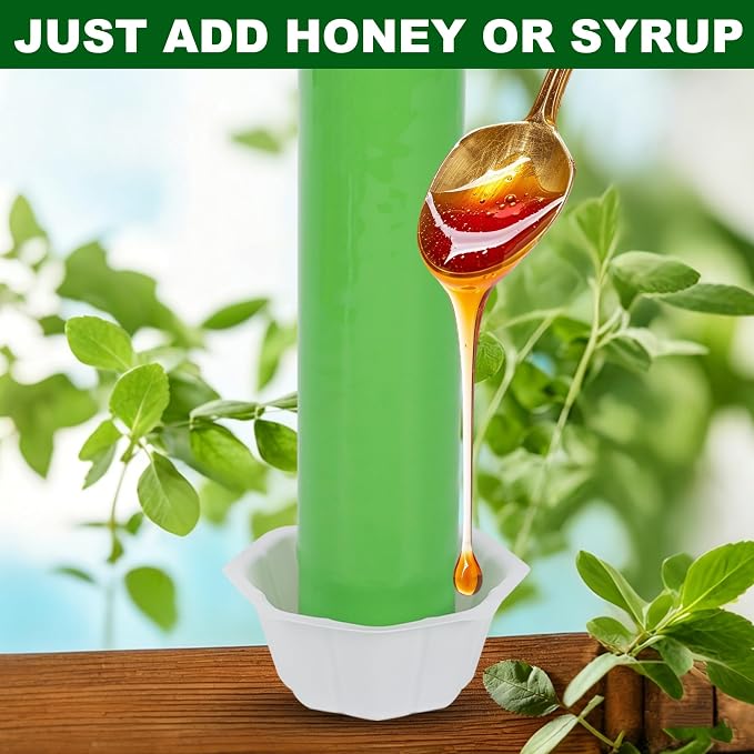 Fly Stick Sticky Fly Traps for Indoors Outdoor 12pk, Sticky Hanging Fly Stick, Flying Insect Trap, wasp Trap (Green 12PCS)