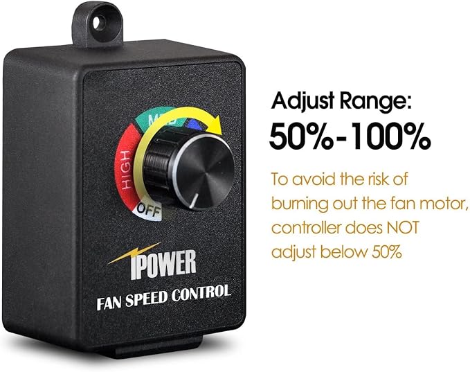 iPower 4 Inch 195 CFM Inline Fan, Air Carbon Filter, 8 Feet PVC Ducting, Speed Controller, Rope Hanger, Vent Exhaust for Grow Tent Ventilation