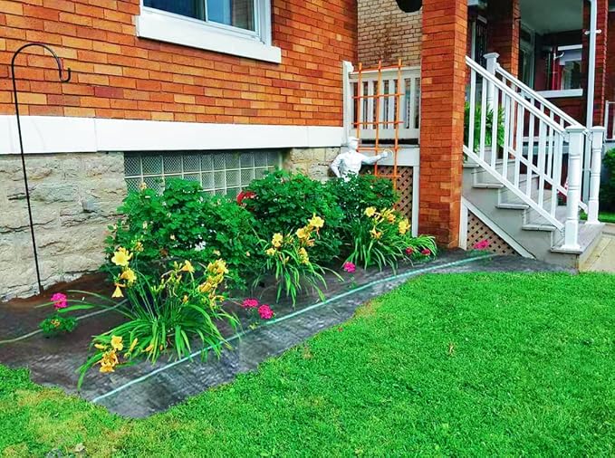 EXTRAEASY 3ft x 180ft Garden Weed Barrier Landscape Fabric,Weed Block Fabric Heavy Duty 3.2OZ,Woven Mulch for Landscaping Ground Cover Weed Control Fabric, Black Garden Bed Liner