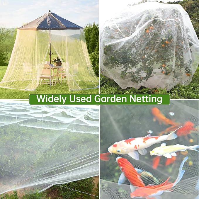 Garden Netting 10x20FT 2 Pack Ultra Fine Mesh, Insect Barrier Bird Netting for Garden Protection, Insect Bug Netting Garden Net for Protecting Plants Vegetables Flowers Fruits