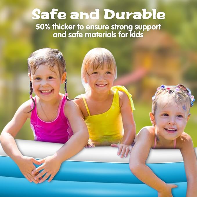 56475EP Swim Center Family Lounge Inflatable Pool 90" X 90" X 26"