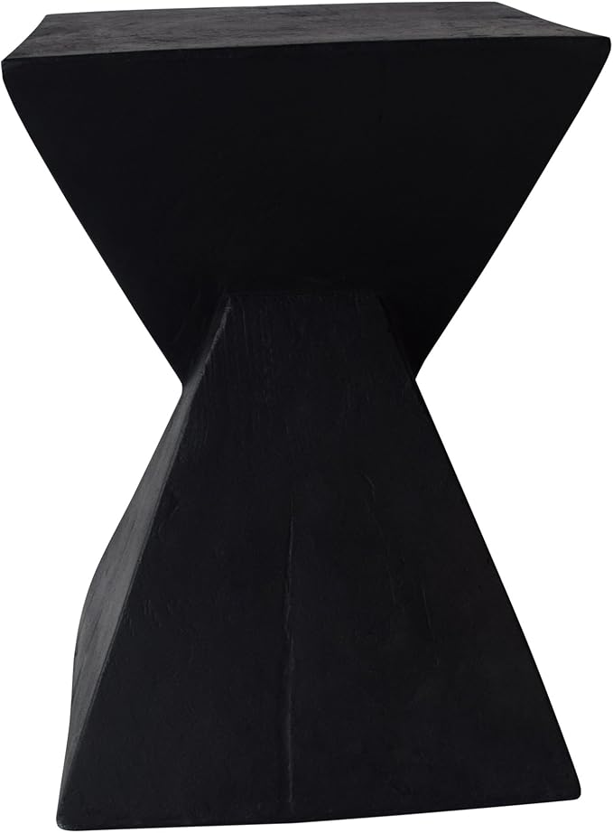 Christopher Knight Home Kajsa Outdoor Lightweight Concrete Accent Table, Black