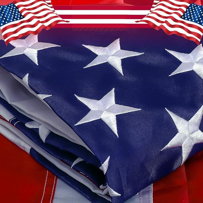American Flag 2x3 ft Outdoor,US Outside 2x3,Heavy Duty Durable Nylon Outdoors Flags,Embroidered Stars,Sewn Stripes,Brass Grommets,Perfect for Indoor/Outdoor Use US USA Flags.（60cmx90cm）