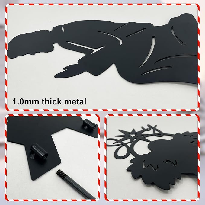 3Pack Metal Nativity Scene Silhouette Outdoor,Christmas Decorations Nativity Set Garden Stake for Outside,Holy Family Yard Deco