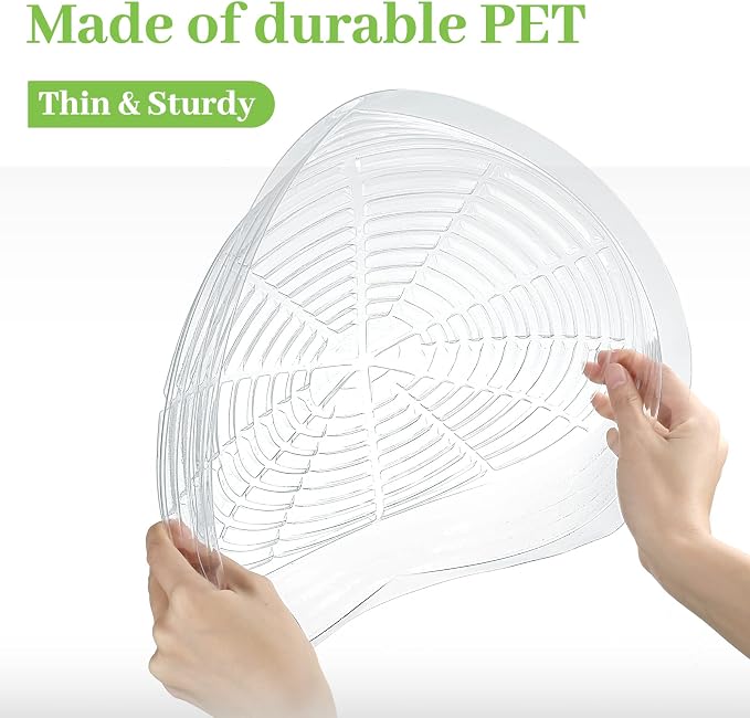 Shellwei 18 Pack 16 Inch Plastic Plant Saucers Extra Large Clear Flower Pot Drip Trays Plants Drip Tray Plant Drainage Tray Plants Saucer Trays for Indoors Outdoors