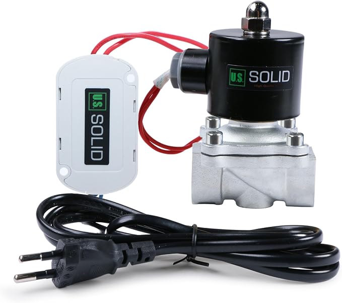 U.S. Solid Smart Solenoid Valve - 1 Inch Wi-Fi APP-Controlled Stainless Steel Solenoid Valve, 110V AC
