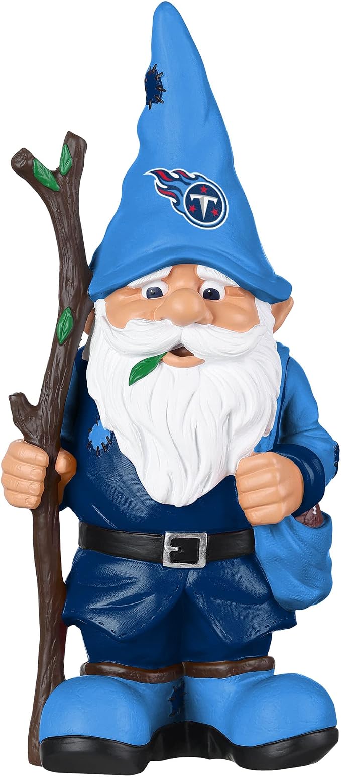 FOCO NFL Team Logo Holding Stick Garden Statue Outdoor Gnome