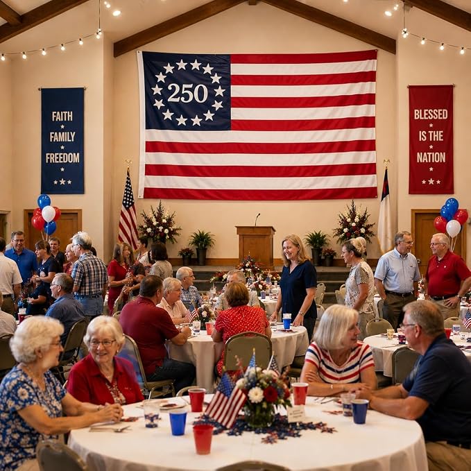 USA 250 Year Anniversary Flag 3x5 Ft – 1776-2026 United States Semiquincentennial Outdoor Banner – 250th America Birthday Celebration Decor (Embroidered Nylon)