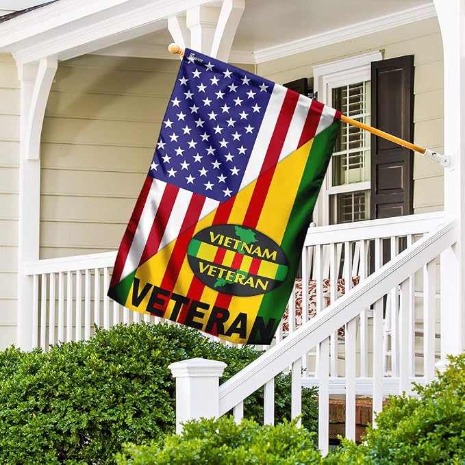 FLAGWIX Vietnam Veteran American Flag – USA Premium Polyester House Flag 30x40 – 4th of July, Veterans Day, Memorial Day, Independence Day Decorations for Home – Decorative Indoor Outdoor Flag